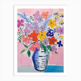 Flower Painting Fauvist Style Phlox 2 Art Print