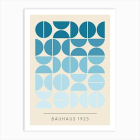 Gradient Blue Bauhaus Art Print