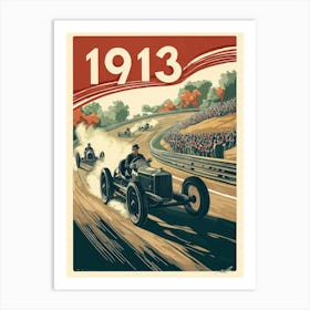 Aihrgdesign A Retro Travel Poster Of The 1913 Grand Prix Race 4b77101d C61f 4f7d Bf92 3babe8c7dd9f 2 Art Print