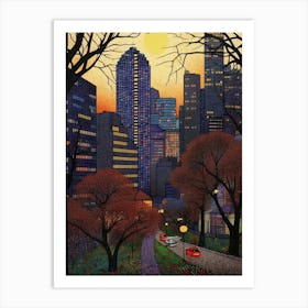 Bellevue Washington Pixel Art 3 Art Print