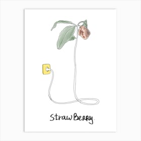 Straw Berry Art Print