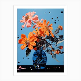 Surreal Florals Cineraria 1 Flower Painting Art Print