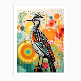 Bird Painting Collage Roadrunner 1 Art Print