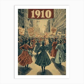 Aihrgdesign A Vintage Poster Of A Womens Suffrage Rally In 19 74ed1a9c F810 44e4 B73e 84935a19ad60 1 Art Print