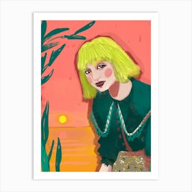 Blond Hair Art Print