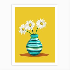 Daisies In A Vase 7 Art Print