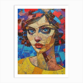 Girl With Blue Eyes 10 Art Print