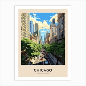 Magnificent Mile 6 Chicago Travel Poster Art Print