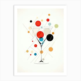Mid Century Modern Martini Floral Infusion Cocktail 4 Art Print