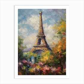 Eiffel Tower Paris France Pissarro Style 18 Art Print