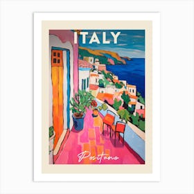 Positano Italy 5 Fauvist Painting Travel Poster Art Print