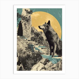 Wolf Constrast Art Print