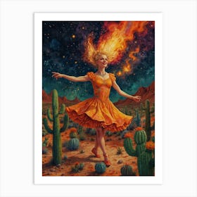 Cactus Dancer Art Print