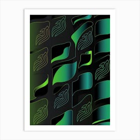 Green And Black Art Print