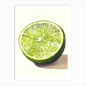 Disco Lime Slice Art Print