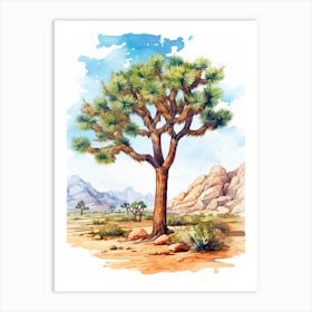 Joshua Tree In Water Color Style (2) Art Print