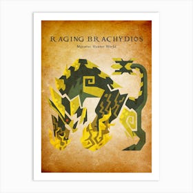 Raging Brachydios Vintage Art Print