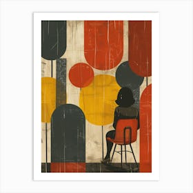 Person Sitting In Chair Art Print