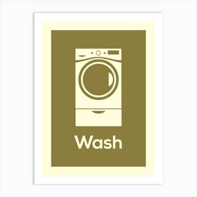 Laundry Print Wash Green Art Print