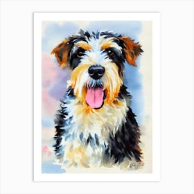 Bouvier Des Flandres Watercolour Dog Art Print