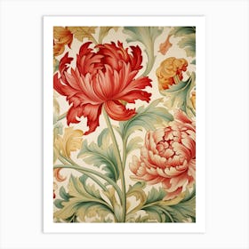 Floral Wallpaper 295 Art Print