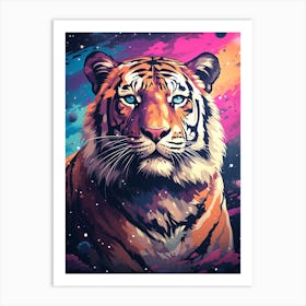 Tiger In Space 2 Art Print