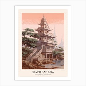 The Silver Pagoda Phnom Penh, Cambodia 2 Travel Poster Art Print