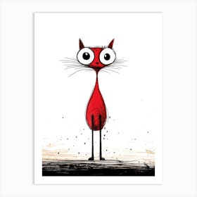 Red Cat 1 Art Print