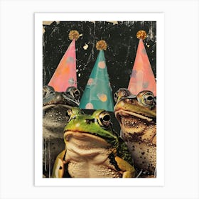 Kitsch Birthday Frogs 3 Art Print
