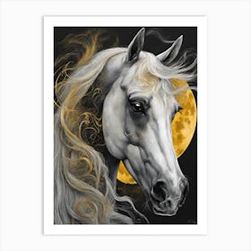 Moonlight Horse Art Print