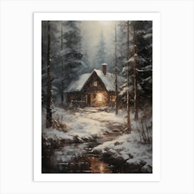 Cabin In The Woods Art Print