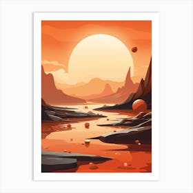 Alien Landscape Abstract Minimalist 12 Art Print