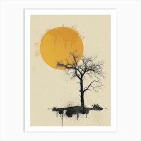 Tree In The Sun Art Print