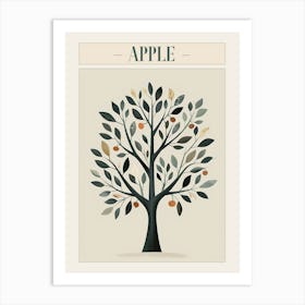 Apple Tree Minimal Japandi Illustration 5 Poster Art Print