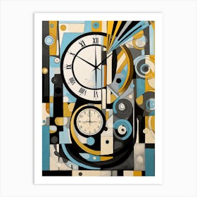 Time Abstract Geometric Illustration 9 Art Print