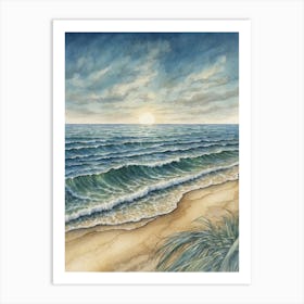 Sunset At The Beach 2 Art Print