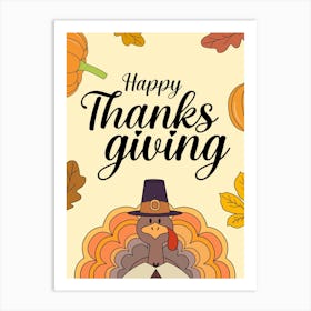 Happy Thanksgiving Art Print