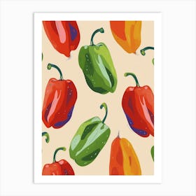 Mixed Pepper Pattern 3 Art Print