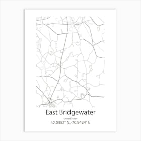 East Bridgewater,United States Minimalist Map Art Print