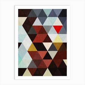 Colorful triangles in harmony 4 Art Print