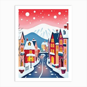 Winter Village 1 Art Print