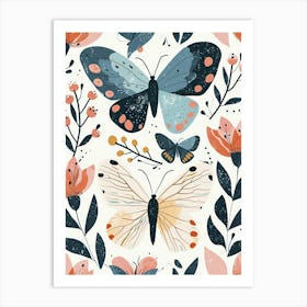 Colourful Insect Illustration Butterfly 20 Art Print