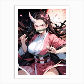 Demon Slayer Nezuko Kamado (158) 1 Art Print