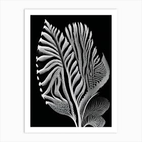 Horsetail Leaf Linocut Art Print