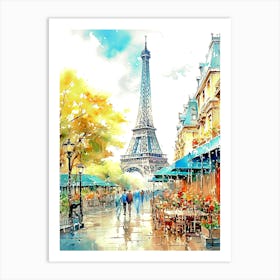 Eiffel Tower Painting Art Print