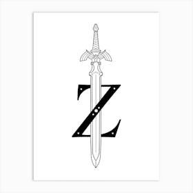 Zelda Sword Art Print