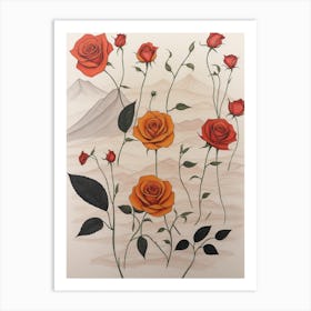 Roses In The Desert Art Print