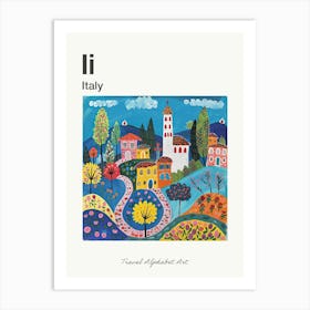 Kids Travel Alphabet  Italy 3 Art Print