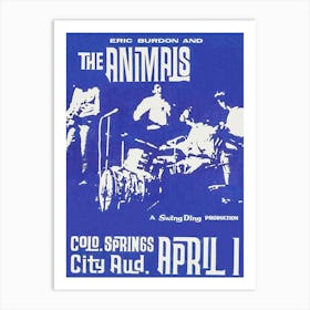 The Animals At Colorado Springs Poster 1966 Art Print