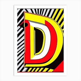 D, Letter, Alphabet Comic 5 Art Print